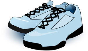 Zapatos tenis azules vector de la imagen